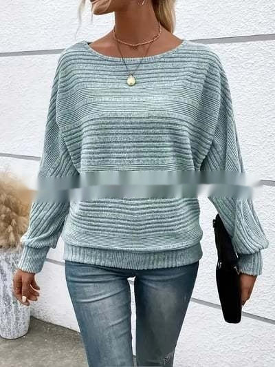 Women's Round Neck Splicing Pullover Top T-shirt