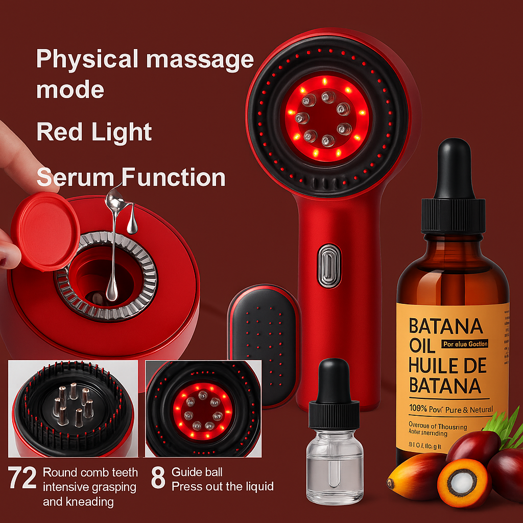 Scalp Therapy Comb – Red Light & Oil Applicator