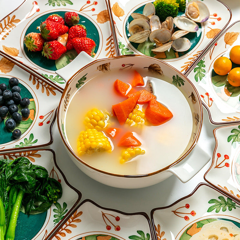 Ceramic Tableware Set Household Ceramic Bowl, Noodle And Dish Combination