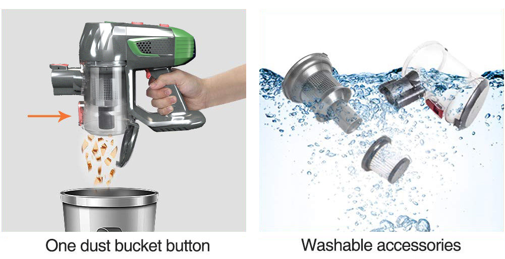 Handheld Wireless Vaccum Cleaner With Foldable Tube - souqmart