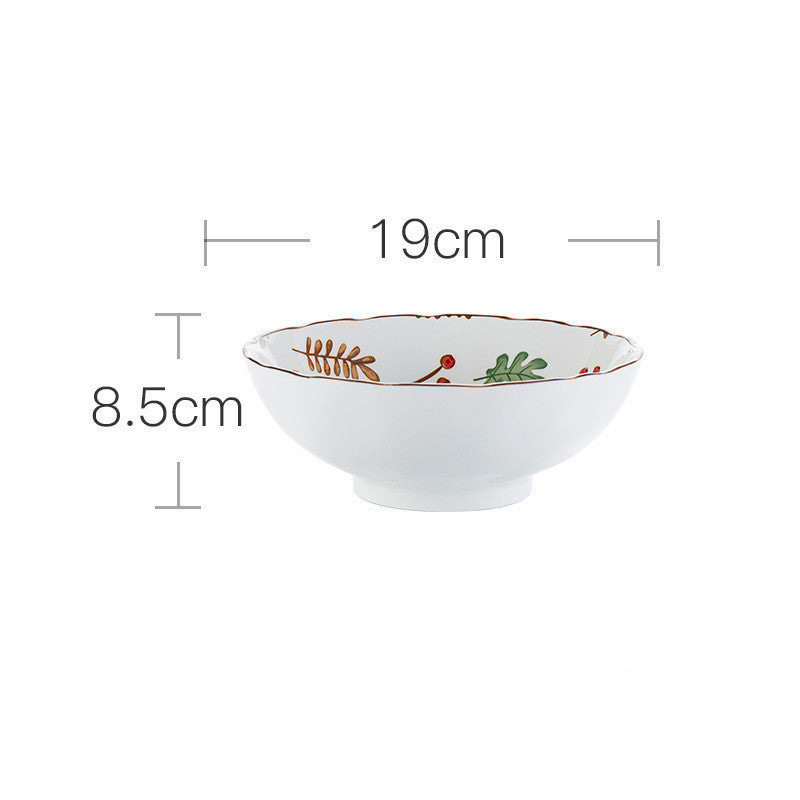 Ceramic Tableware Set Household Ceramic Bowl, Noodle And Dish Combination