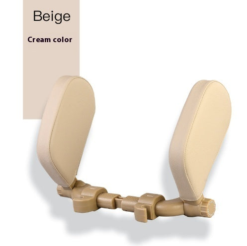 Car headrest pillow Sleep Adjustable Side Car Soft Travel Seat Headrest Auto Leather Support Neck Pillow Cushion car accessories - souqmart