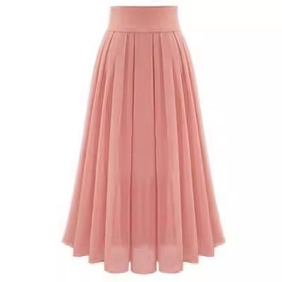 Solid Color High Waist Skirt For Women