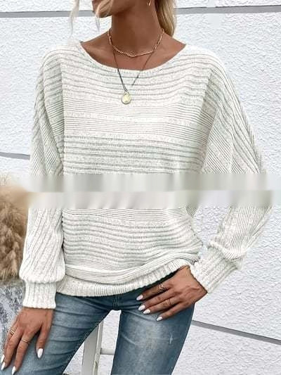 Women's Round Neck Splicing Pullover Top T-shirt