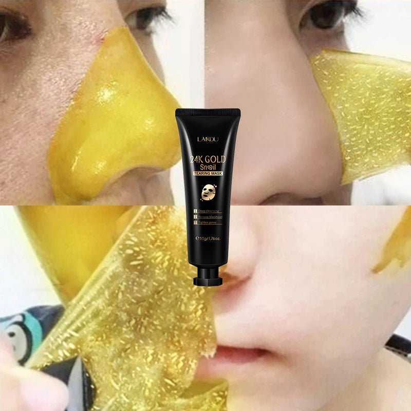 Gold Foil Snail Tear-Off Mask Hydrating - souqmart