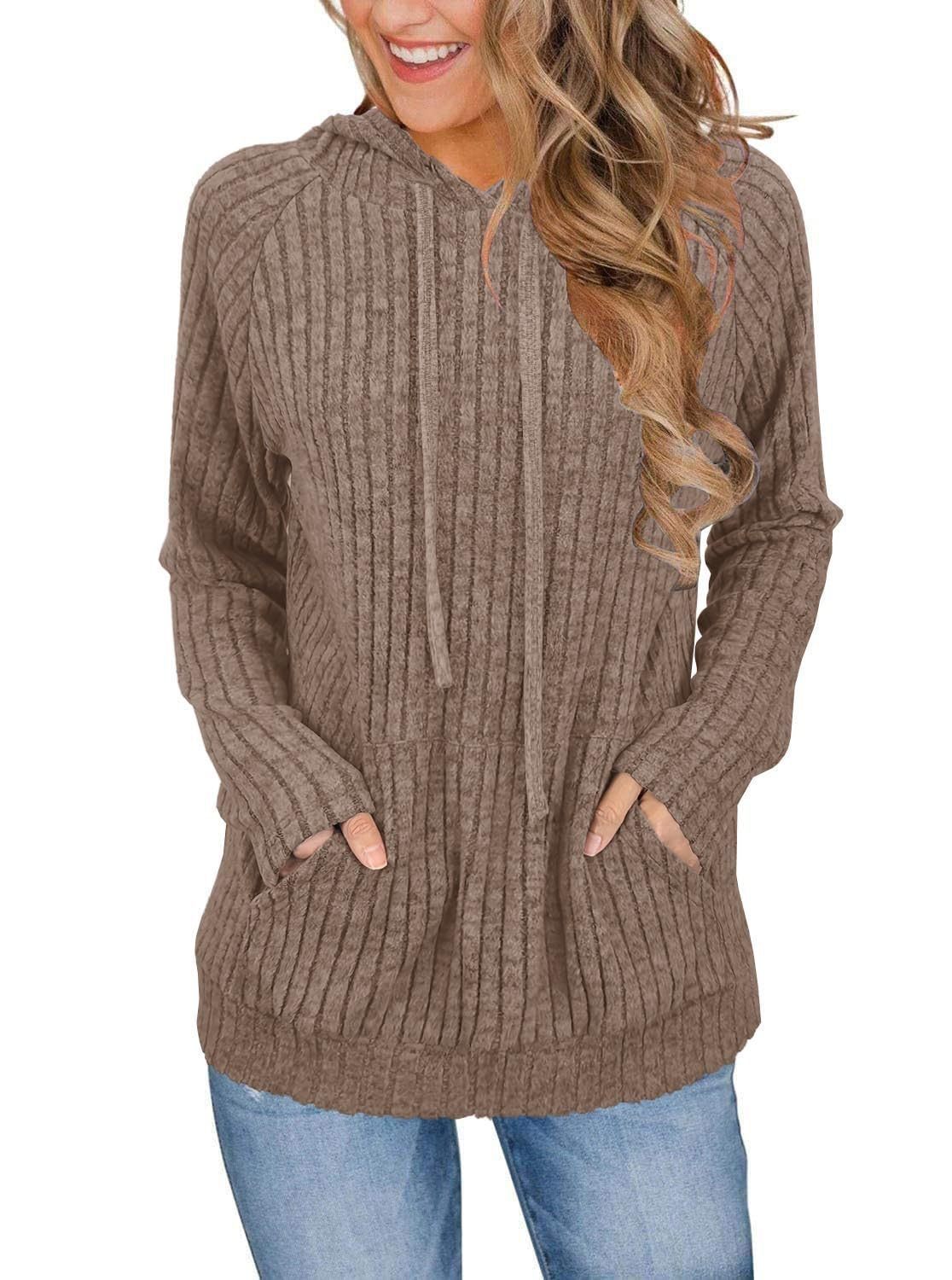 Hooded Sunken Stripe Kangaroo Pocket Sweatshirt