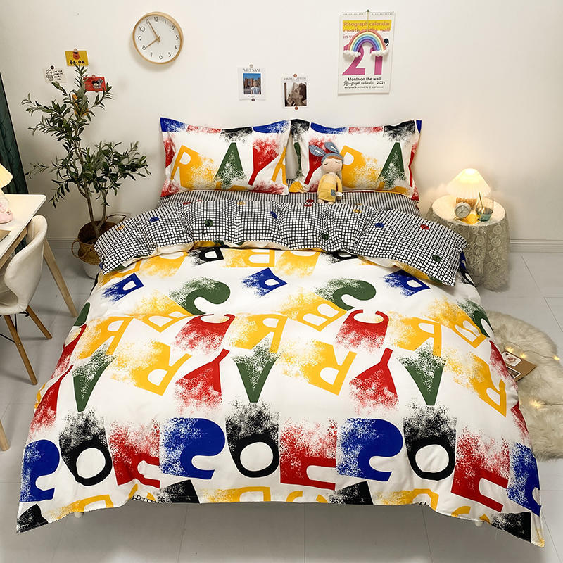 Four-piece Bed Set Blue Night Sky Bed Sheet Quilt Cover Single Double - souqmart